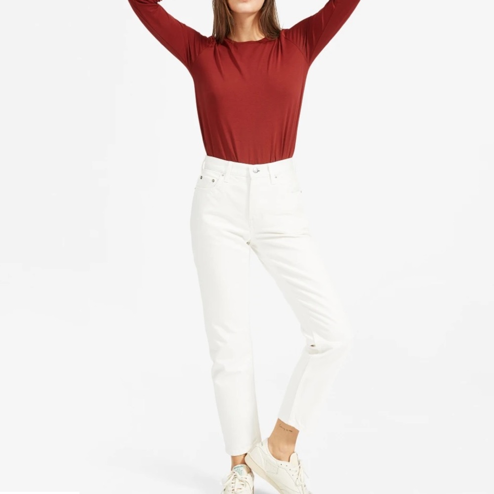 Everlane Like-New White straight leg jeans high waisted